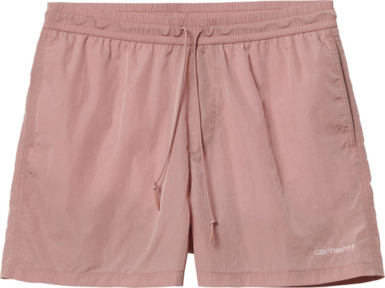 Carhartt Wip Costume Tobes Swim Trunks Glassy Pink White Uomo Rosa