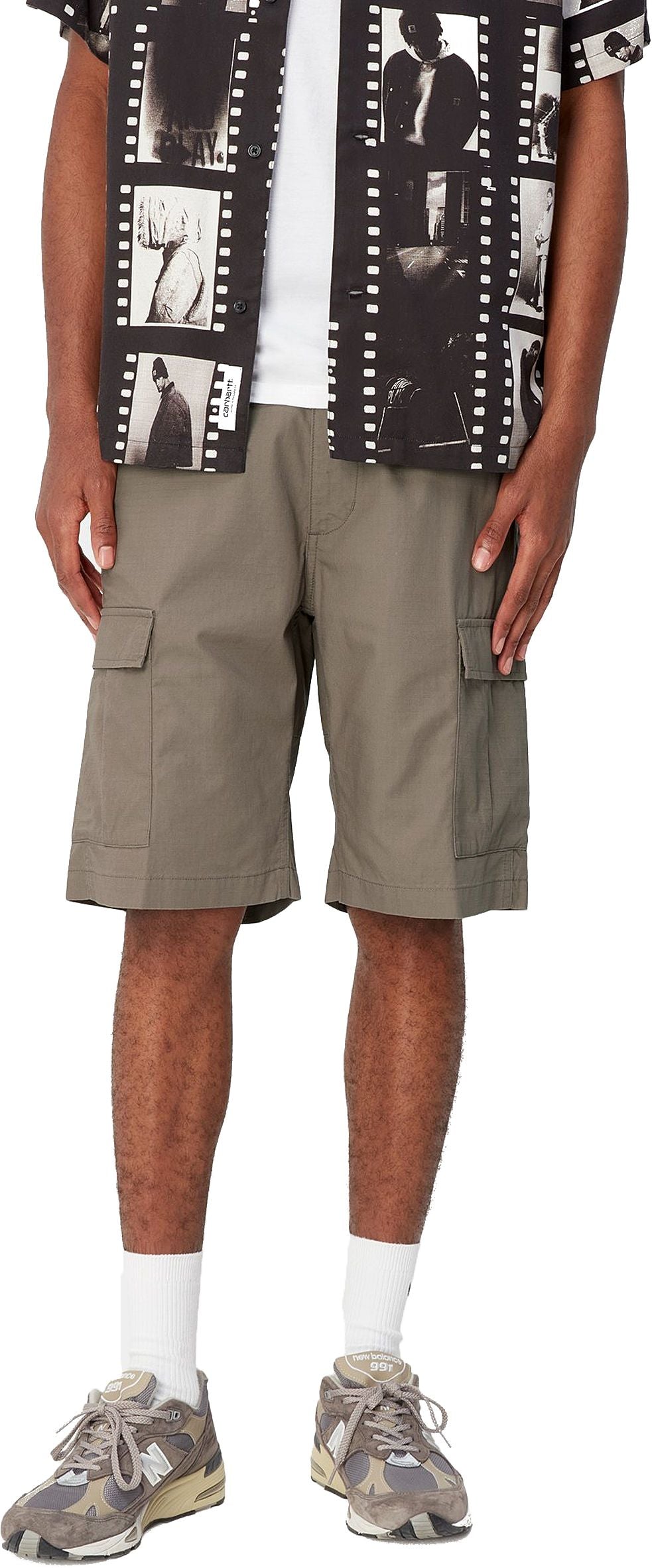 Carhartt Wip Aviation Short Branch Rinsed Marrone Uomo - 3