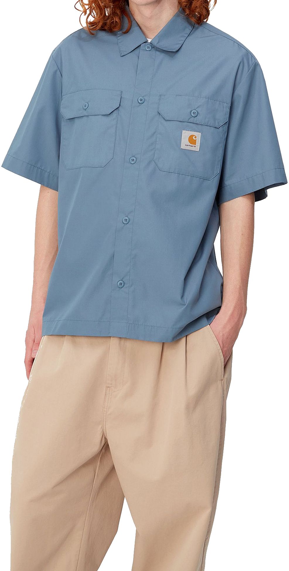 Carhartt Wip Camicia S/s Craft Shirt Sorrent Blue Uomo - 3