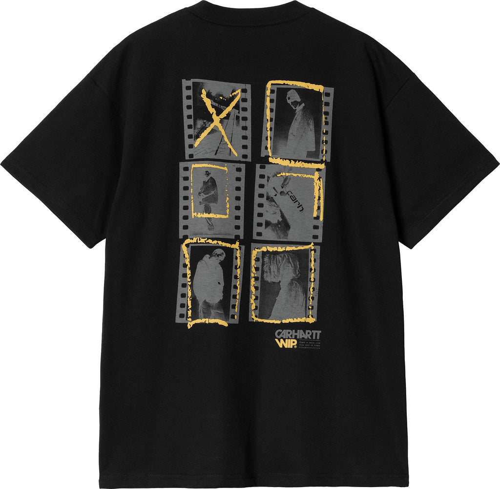  Carhartt Wip T-shirt S/s Contact Sheet Tee Black Uomo Nero