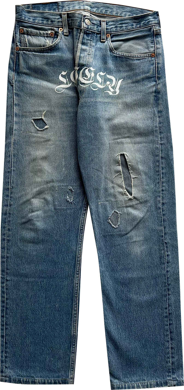 Lovely Death Dreams jeans strappi fodera 28 blue