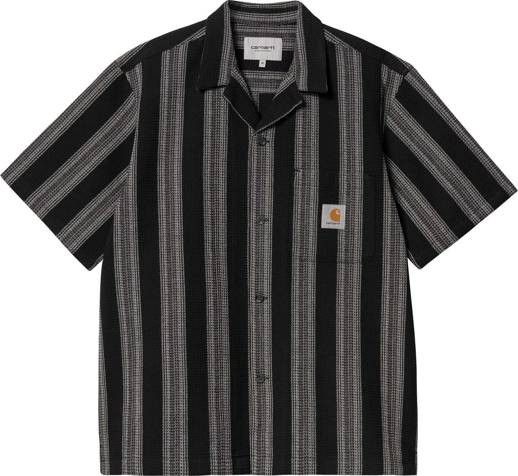 Carhartt Wip Camicia S/s Dosdon Shirt Dosdon Stripe Black Nero Uomo - 1