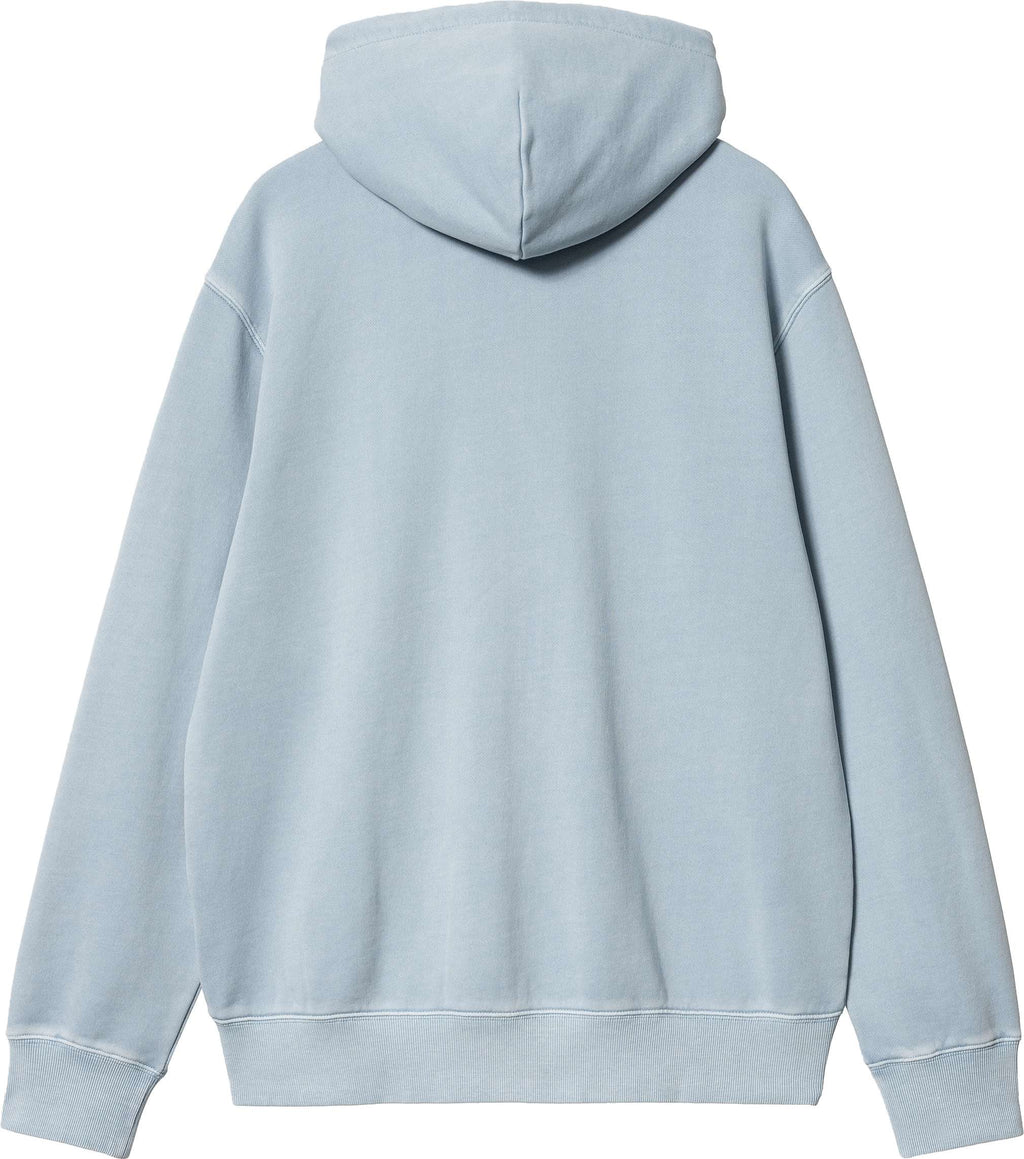Carhartt Wip Felpa Hooded Duster Script Jacket Misty Sky Garment Dyed Blue Uomo - 2
