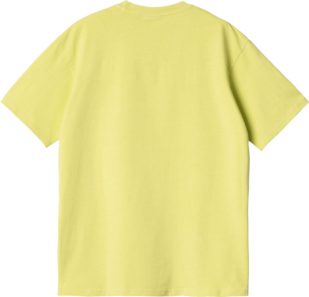 Carhartt Wip T-shirt S/s Duster Script Tee Arctic Lime Garment Dyed Giallo Uomo - 2