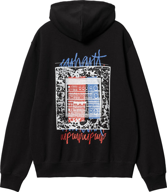 Carhartt Wip Felpa Hooded Stereo Sweat Black Uomo Nero