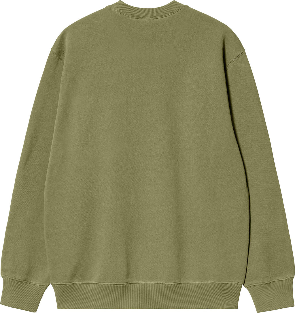Carhartt Wip Felpa Carhartt Sweat Capulet Aura Verde Uomo - 2