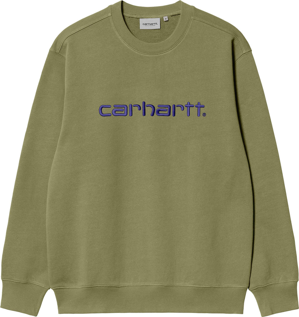 Carhartt Wip Felpa Carhartt Sweat Capulet Aura Verde Uomo - 1