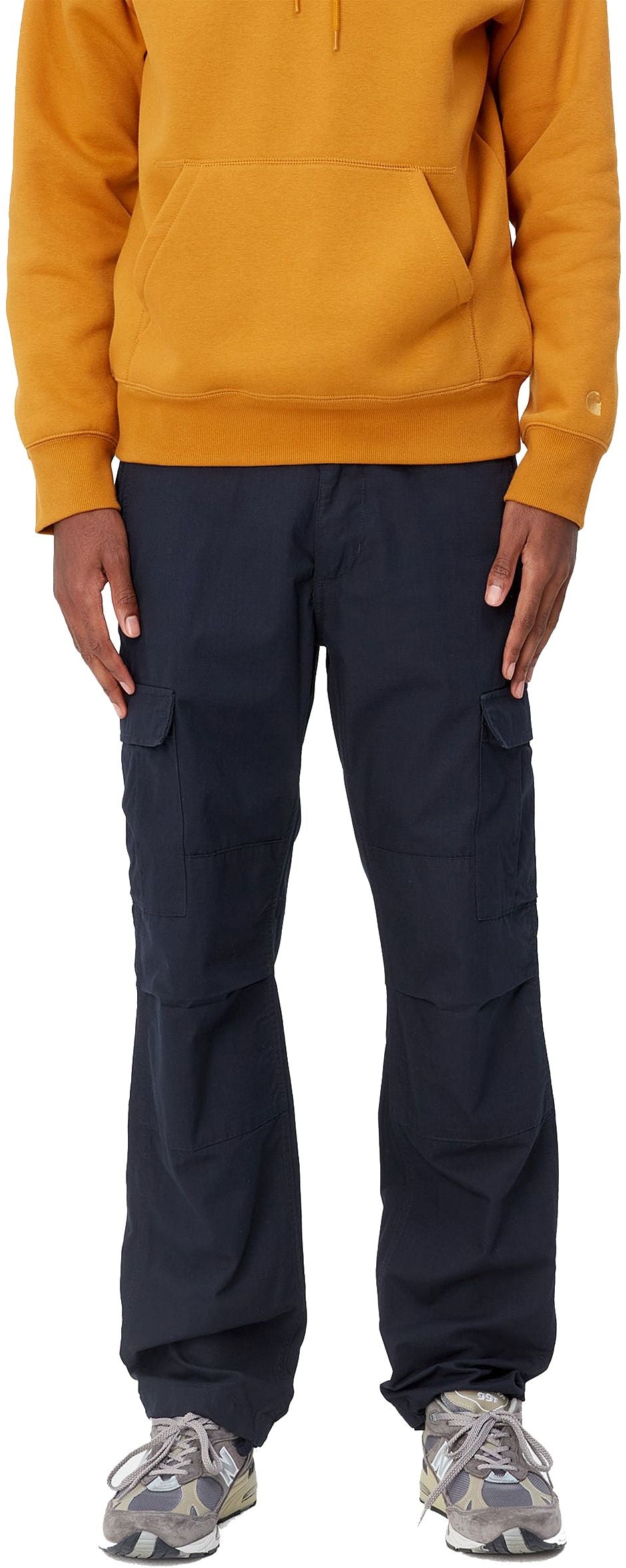 Carhartt Wip Pantalone Aviation Pant Dark Navy Rinsed Blue Uomo - 3
