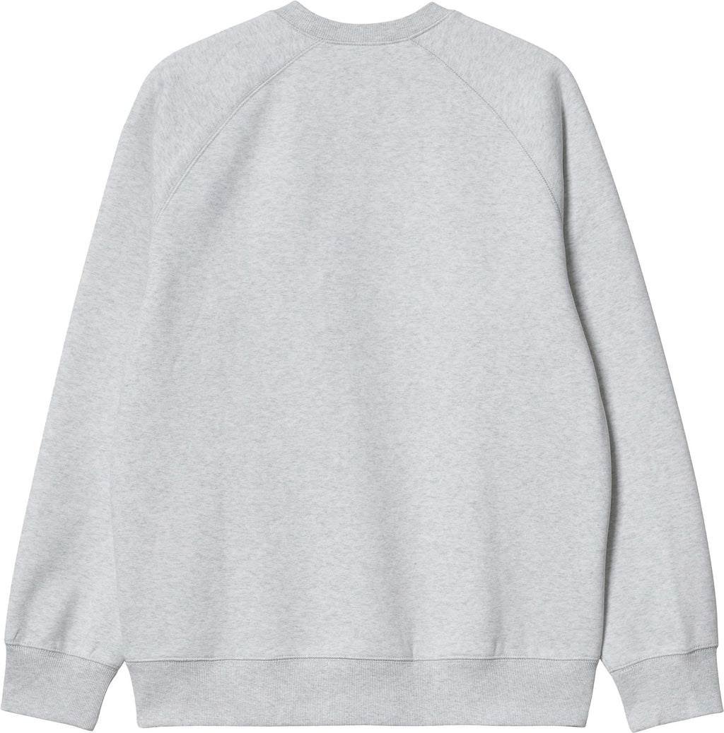 Carhartt Wip Felpa Chase Sweat Grey Heather Gold Grigio Uomo - 2