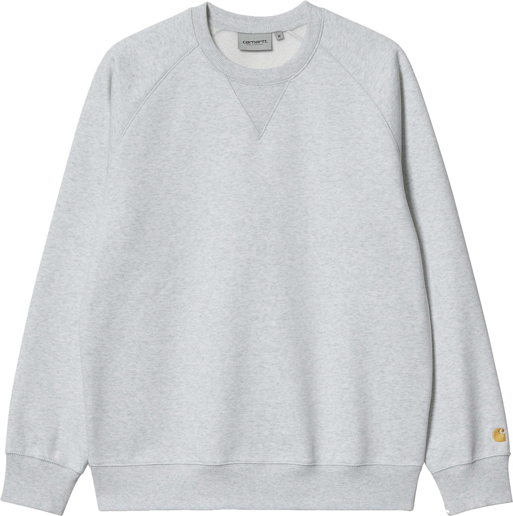 Carhartt Wip Felpa Chase Sweat Grey Heather Gold Grigio Uomo - 1