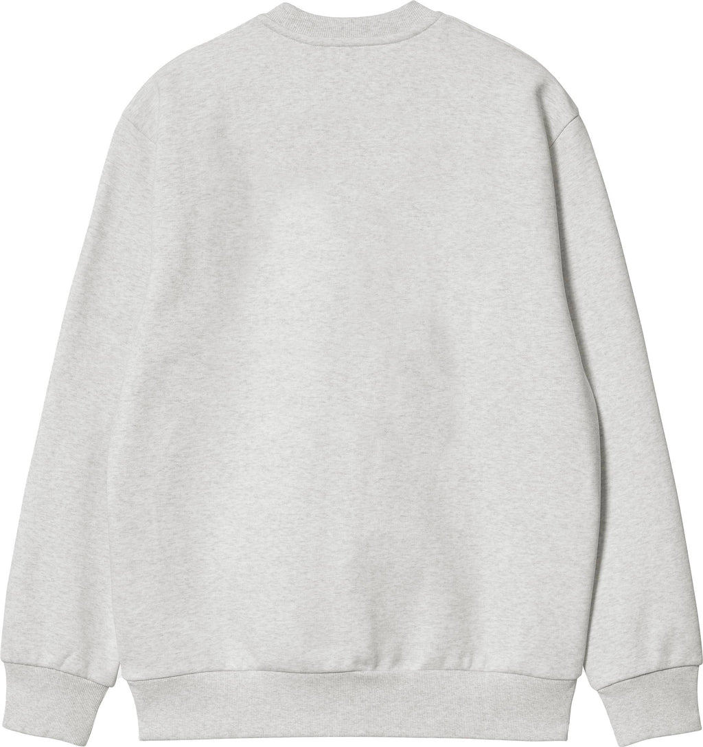 Carhartt Wip Felpa Carhartt Sweat Ash Heather Duck Blue Grigio Uomo - 2