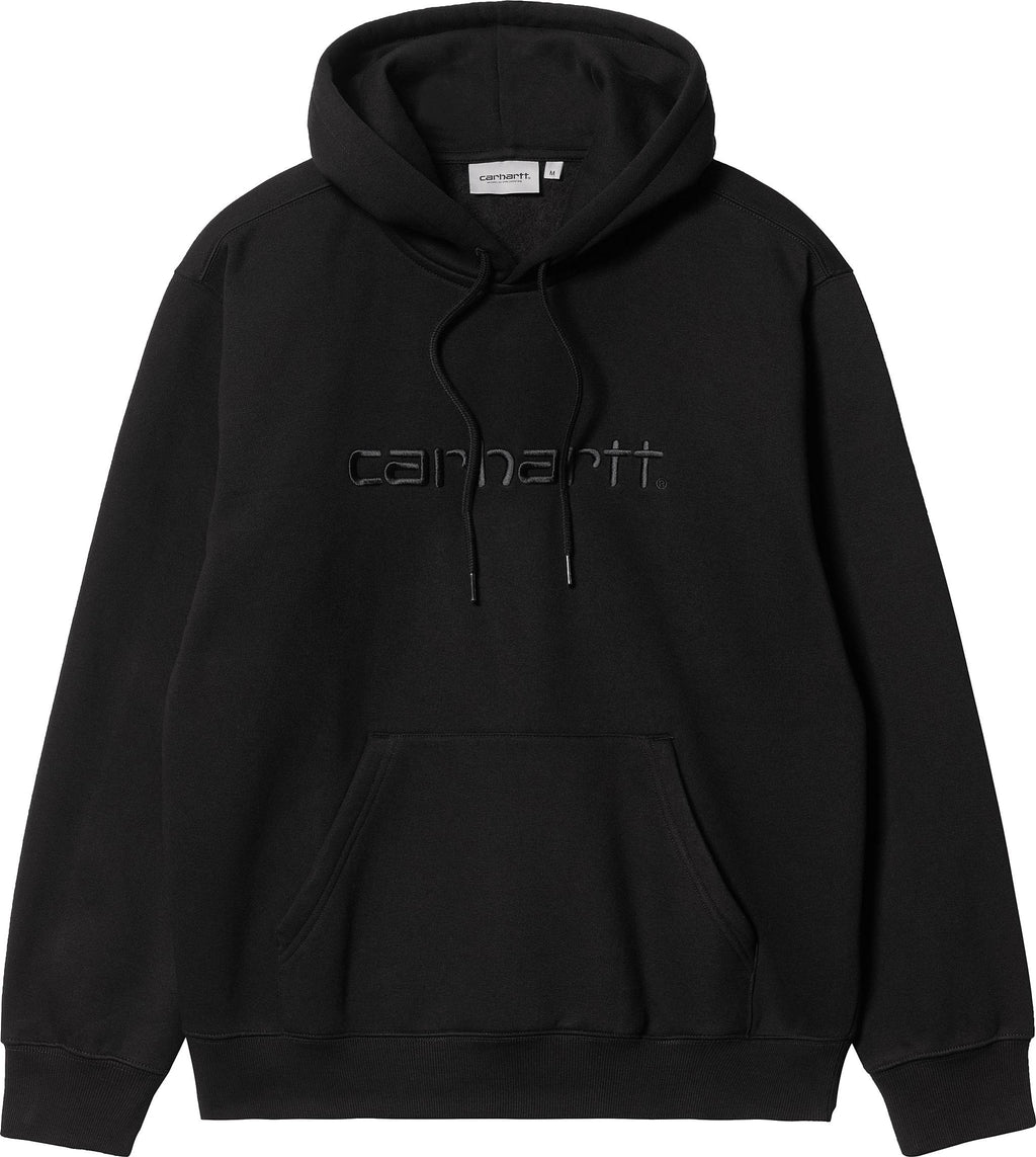 Carhartt Wip Felpa Hooded Carhartt Sweat Black Black Nero Uomo - 1