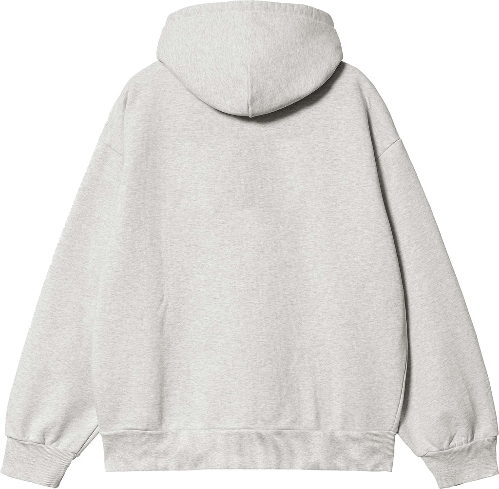 Carhartt Wip Felpa Hooded Carhartt Sweat Ash Heather Duck Blue Grigio Uomo - 2