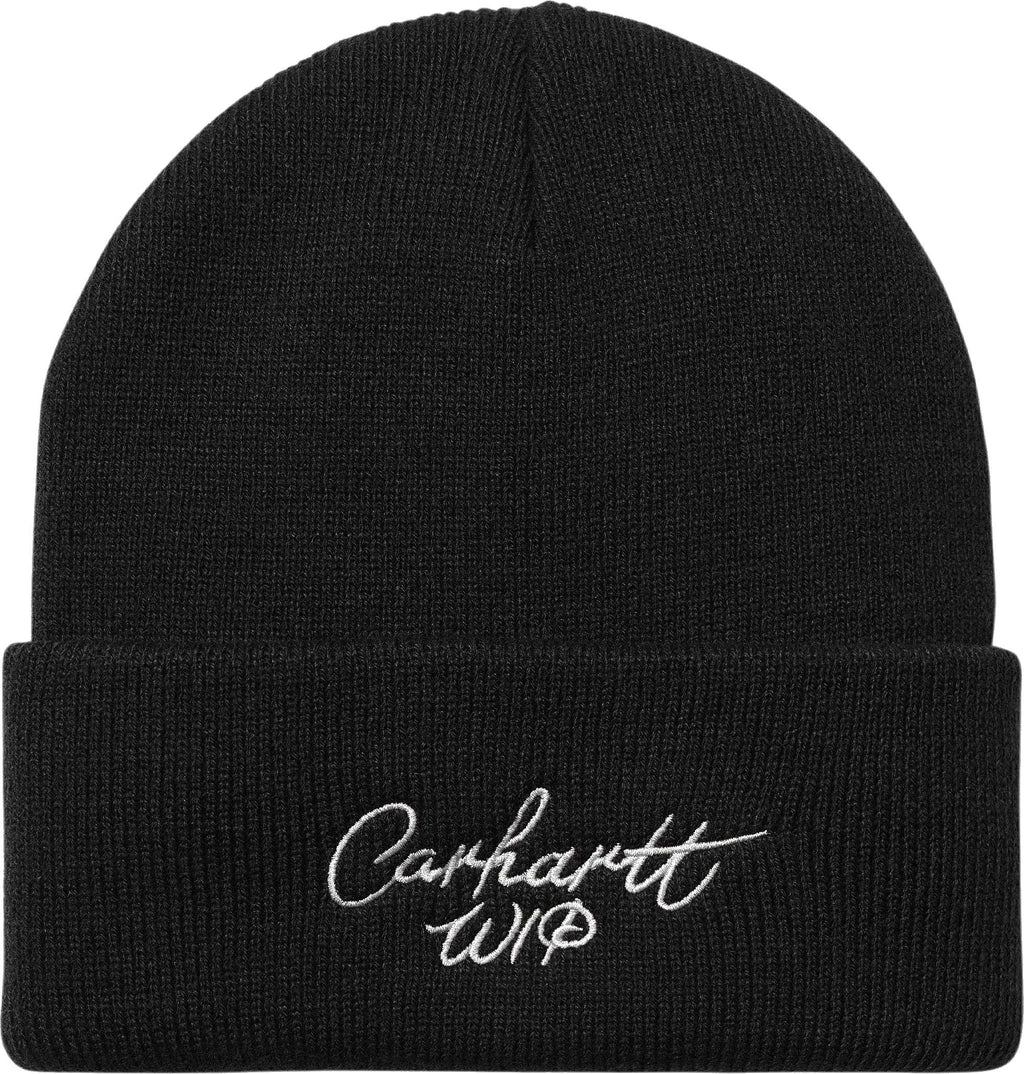 Carhartt Wip Cuffia Signature Beanie Black Wax Nero Uomo - 1