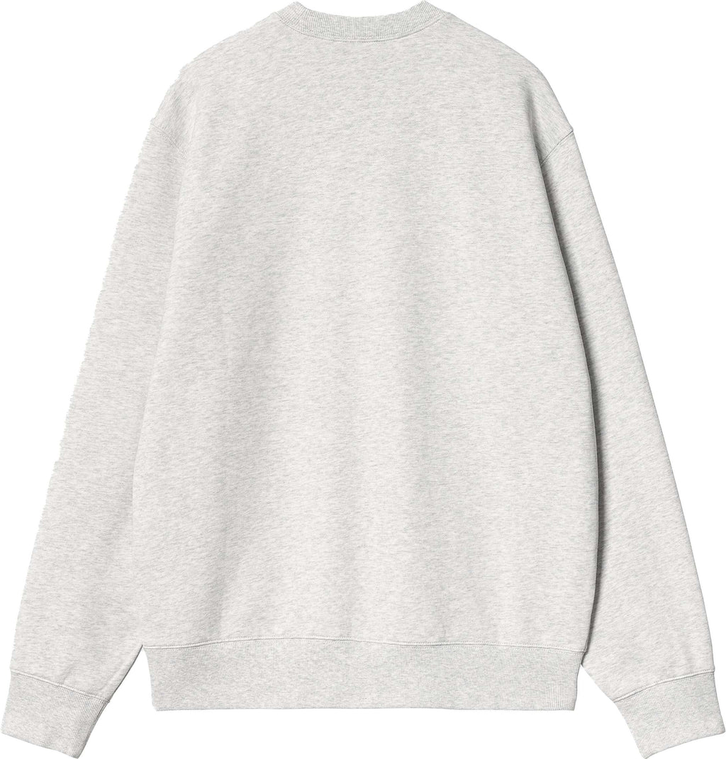 Carhartt Wip Felpa Pepe Be Nice Sweat Ash Heather Black Grigio Uomo - 2