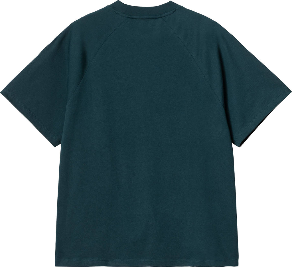 Carhartt Wip T-shirt W S/s Signature Tee Duck Blue White Donna - 2