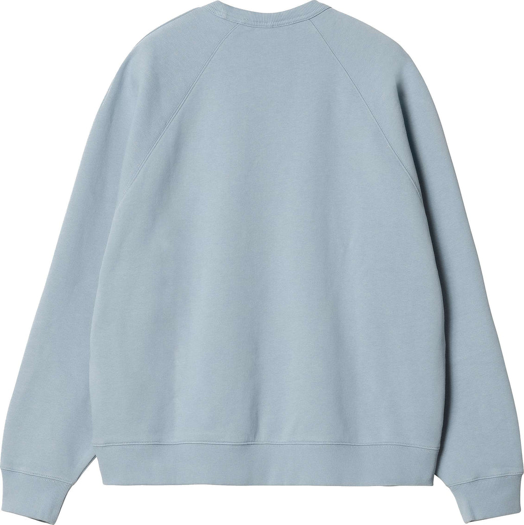 Carhartt Wip Felpa W Signature Sweat Dusty Ice White Blue Donna - 2