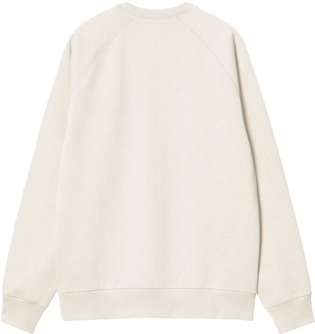 Carhartt Wip Felpa Chase Sweat Wax Gold Bianco Uomo - 2
