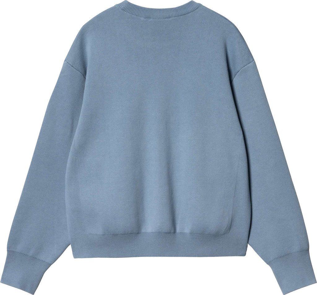Carhartt Wip Felpa W Signature Sweater Dusty Ice Wax Blue Donna - 2