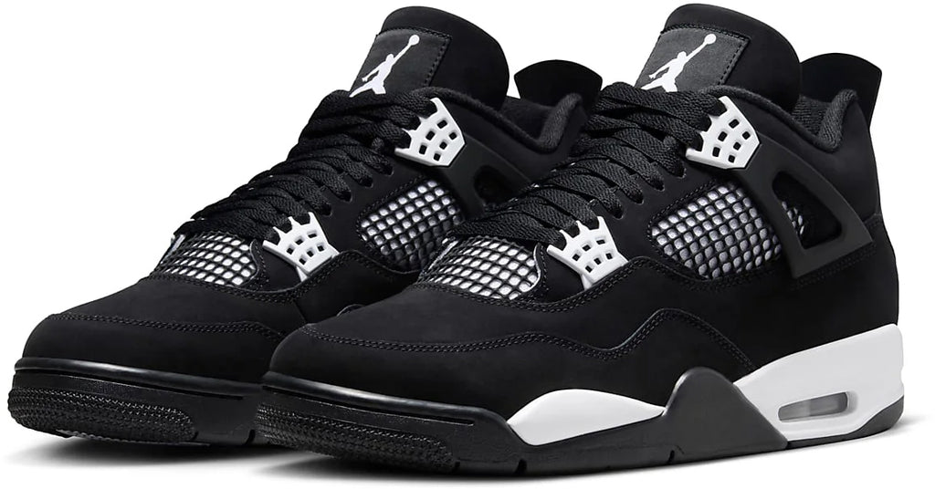 Jordan 4 Retro Shoes Bianco Tuono Nero Uomo - 2
