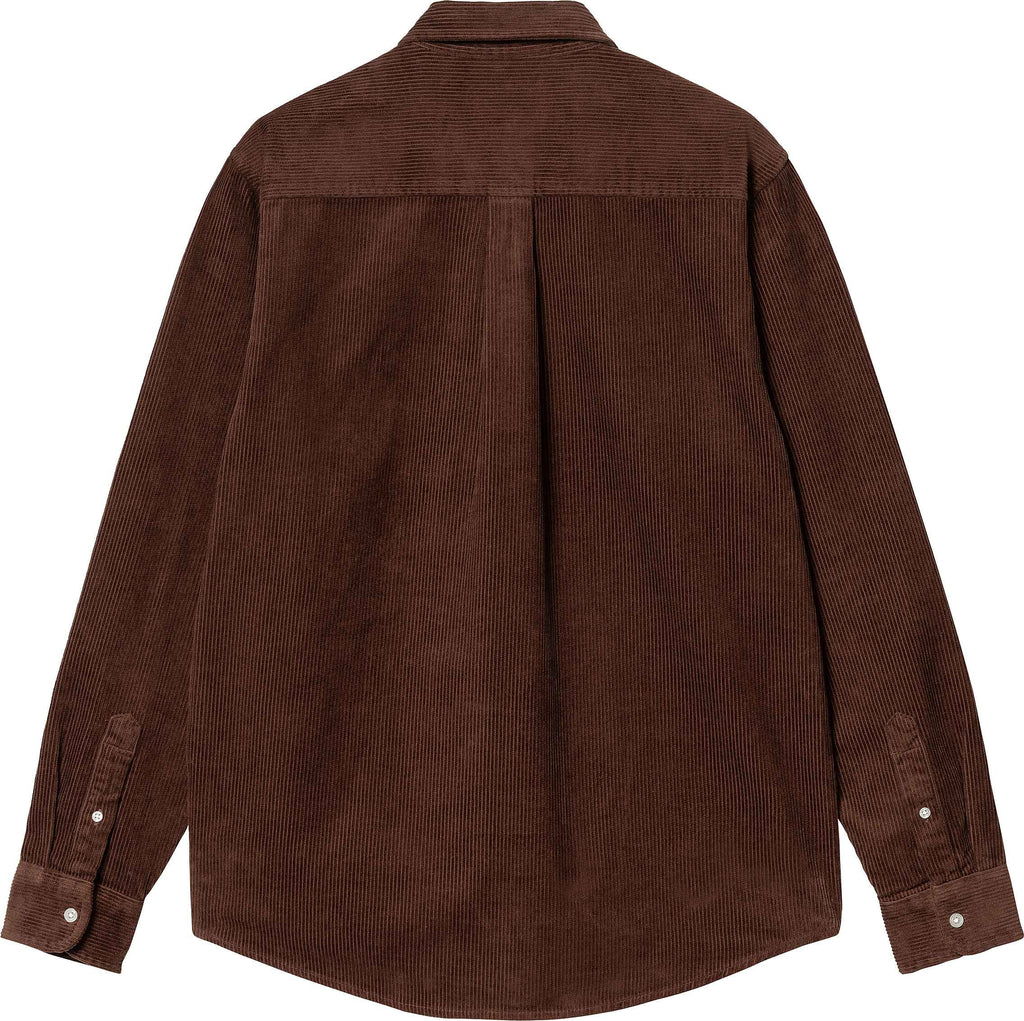 Carhartt Wip Camicia L/s Madison Cord Shirt Offroad Wax Marrone Uomo - 2