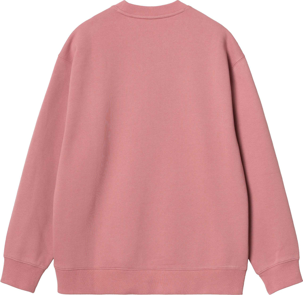 Carhartt Wip Felpa W Carhartt Sweat Dusty Rose Moonbeam Rosa Donna - 2