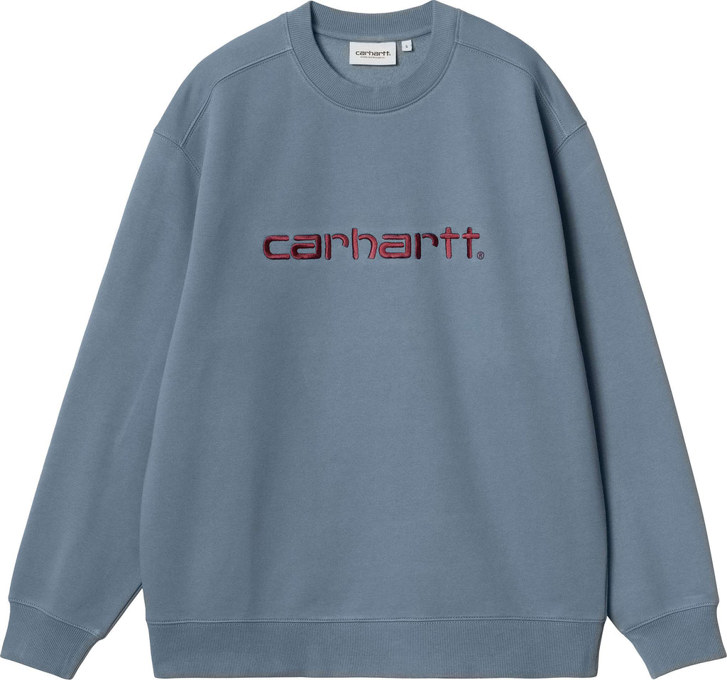 Carhartt Wip Felpa W Carhartt Sweat Positano Malbec Blue Donna - 1
