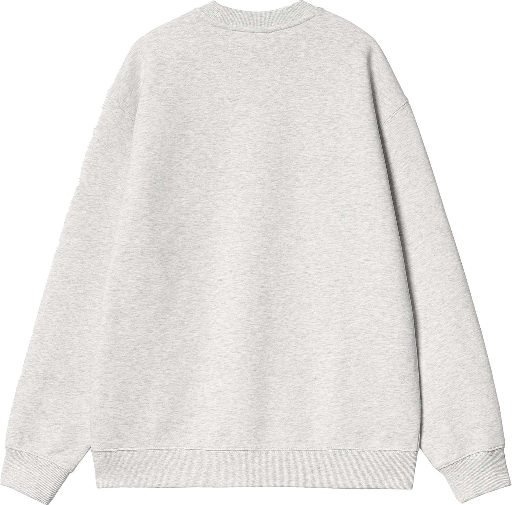 Carhartt Wip Felpa W Carhartt Sweat Ash Heather Dusty Rose Grigio Donna - 2