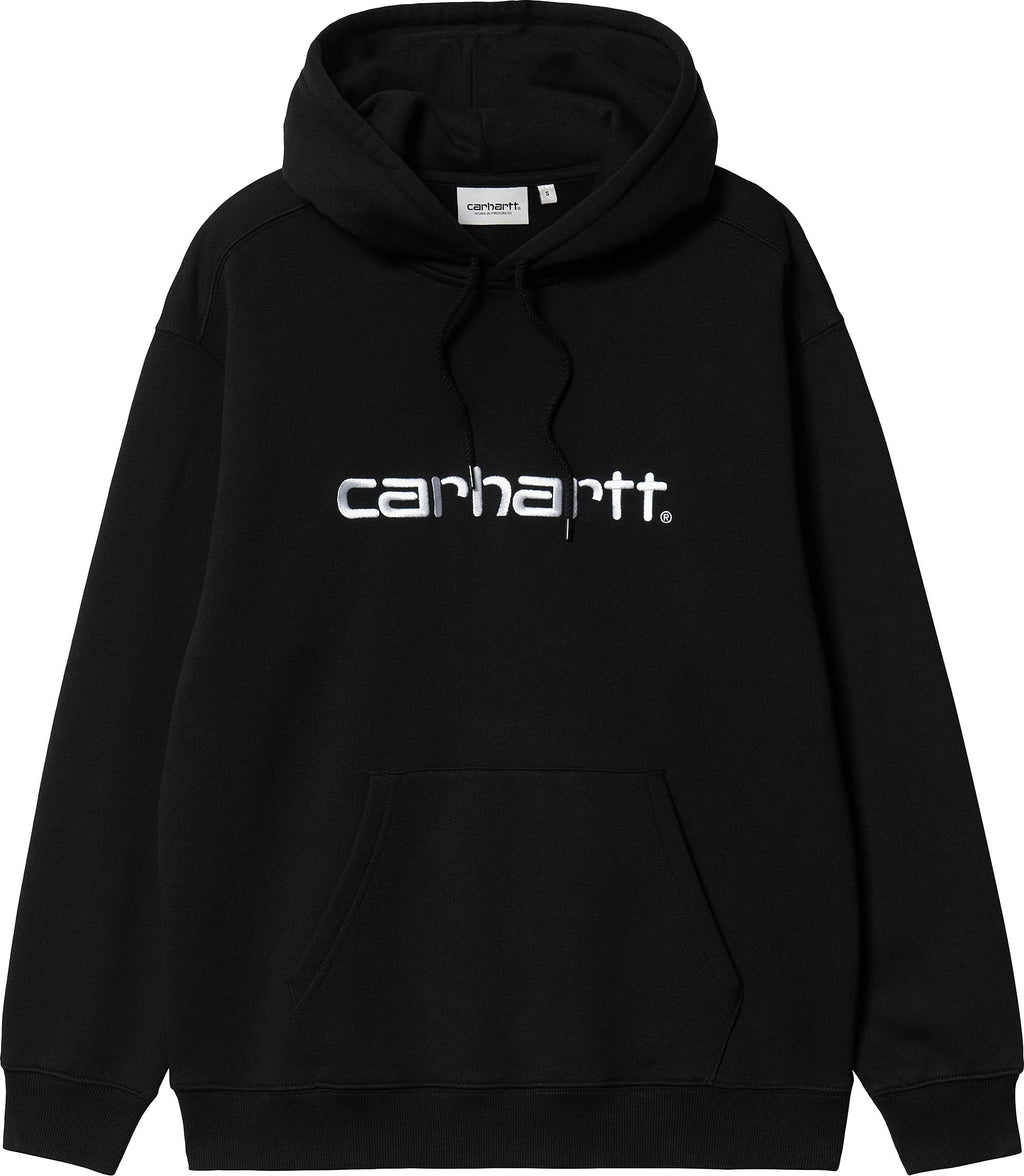Carhartt Wip Felpa W Hooded Carhartt Sweatshirt Black White Nero Donna - 1
