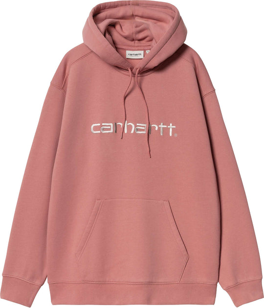Carhartt Wip Felpa W Hooded Carhartt Sweatshirt Dusty Rose Moonbeam Donna Rosa