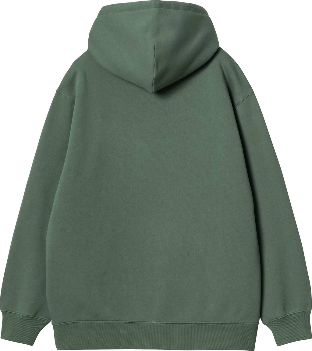 Carhartt Wip Felpa W Hooded Carhartt Sweatshirt Duck Green Aura Verde Donna - 2