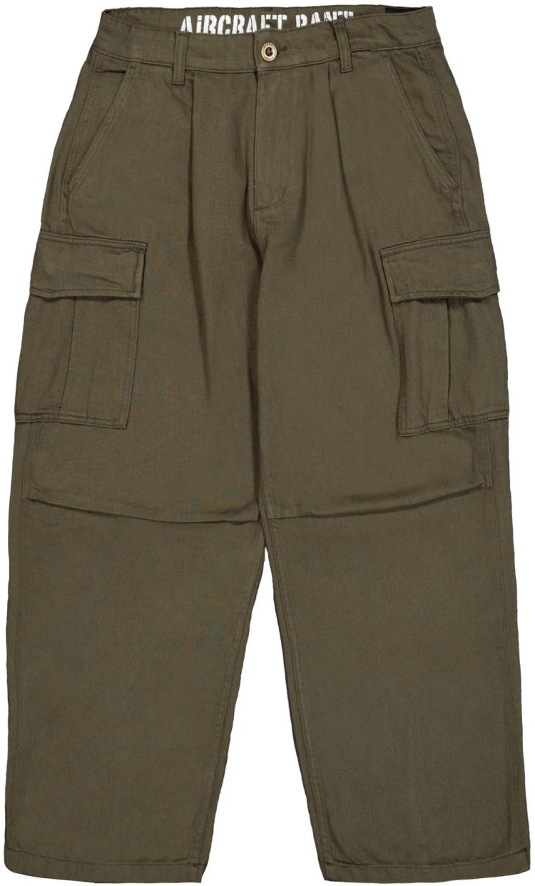 Alpha Industries Pantalone Aircraft Pant Dark Olive Verde Uomo - 1