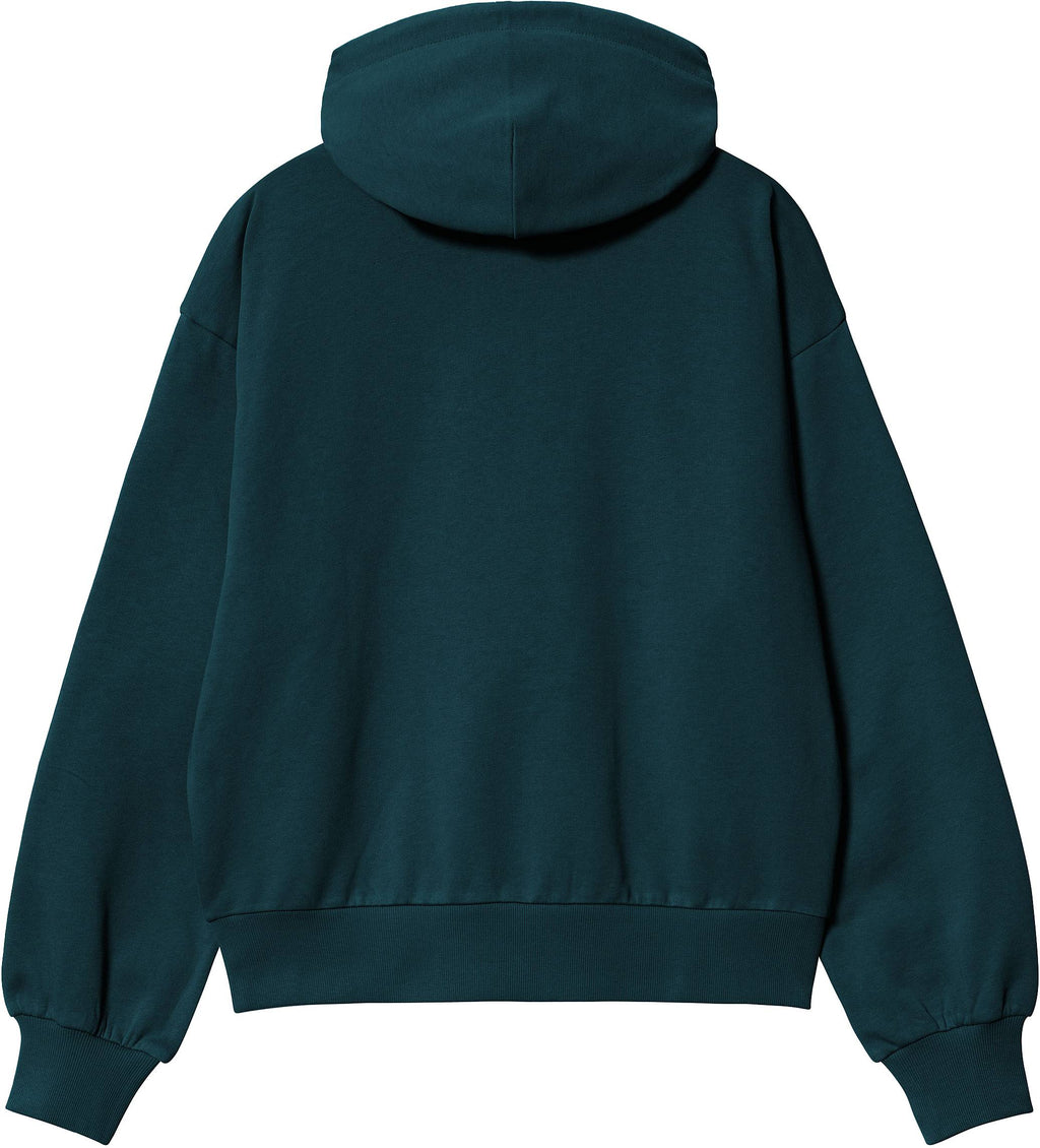 Carhartt Wip Felpa W Hooded Casey Sweatshirt Duck Blue Silver Donna - 2