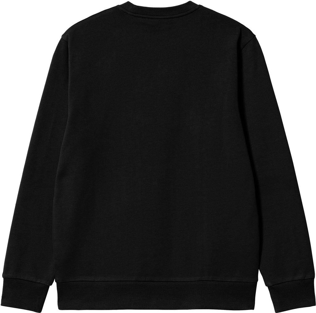 Carhartt Wip Felpa Script Embroidery Sweat Black White Donna - 2