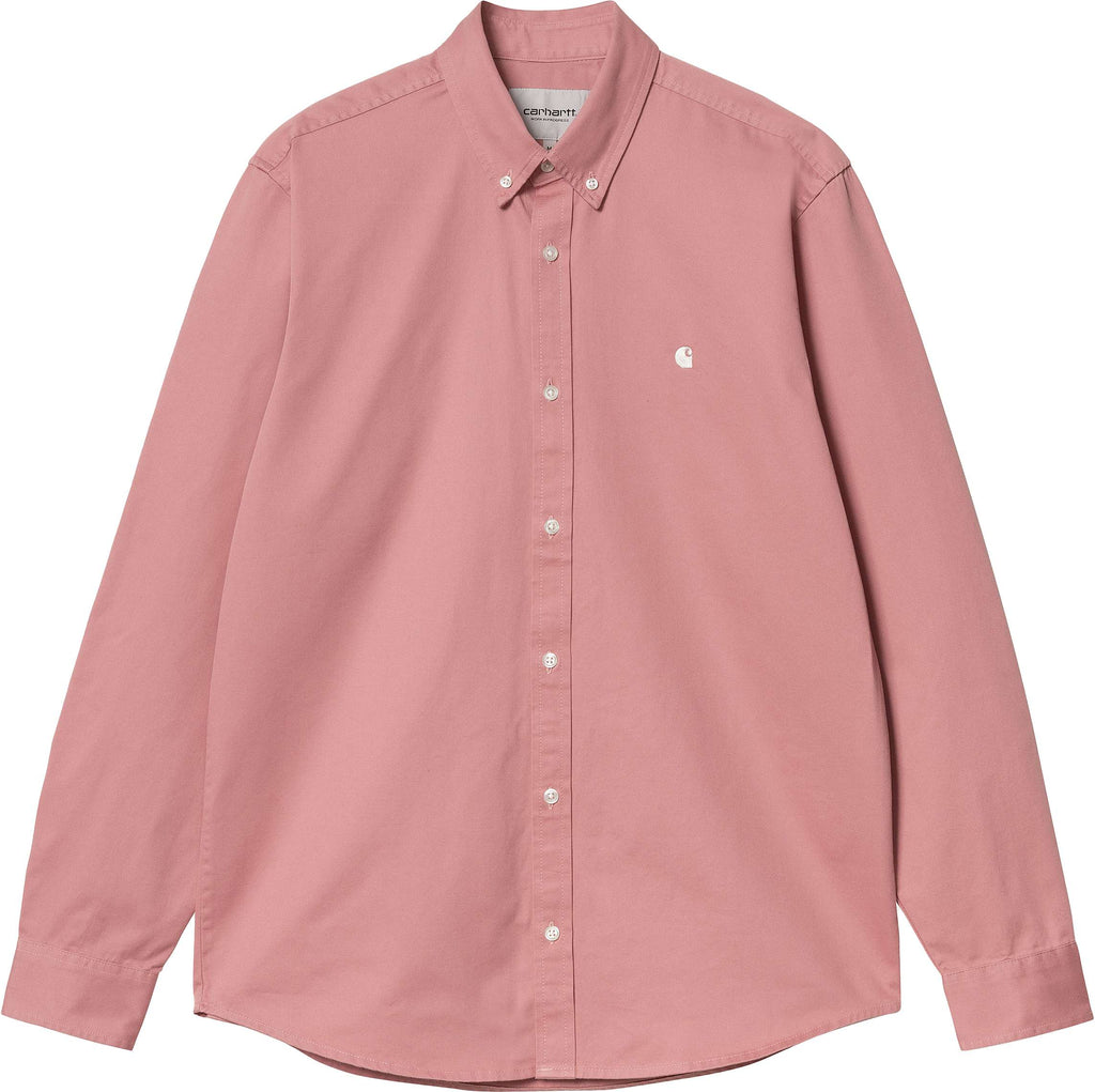 Carhartt Wip Camicia Ls Madison Shirt Dusty Rose Wax Uomo - 1