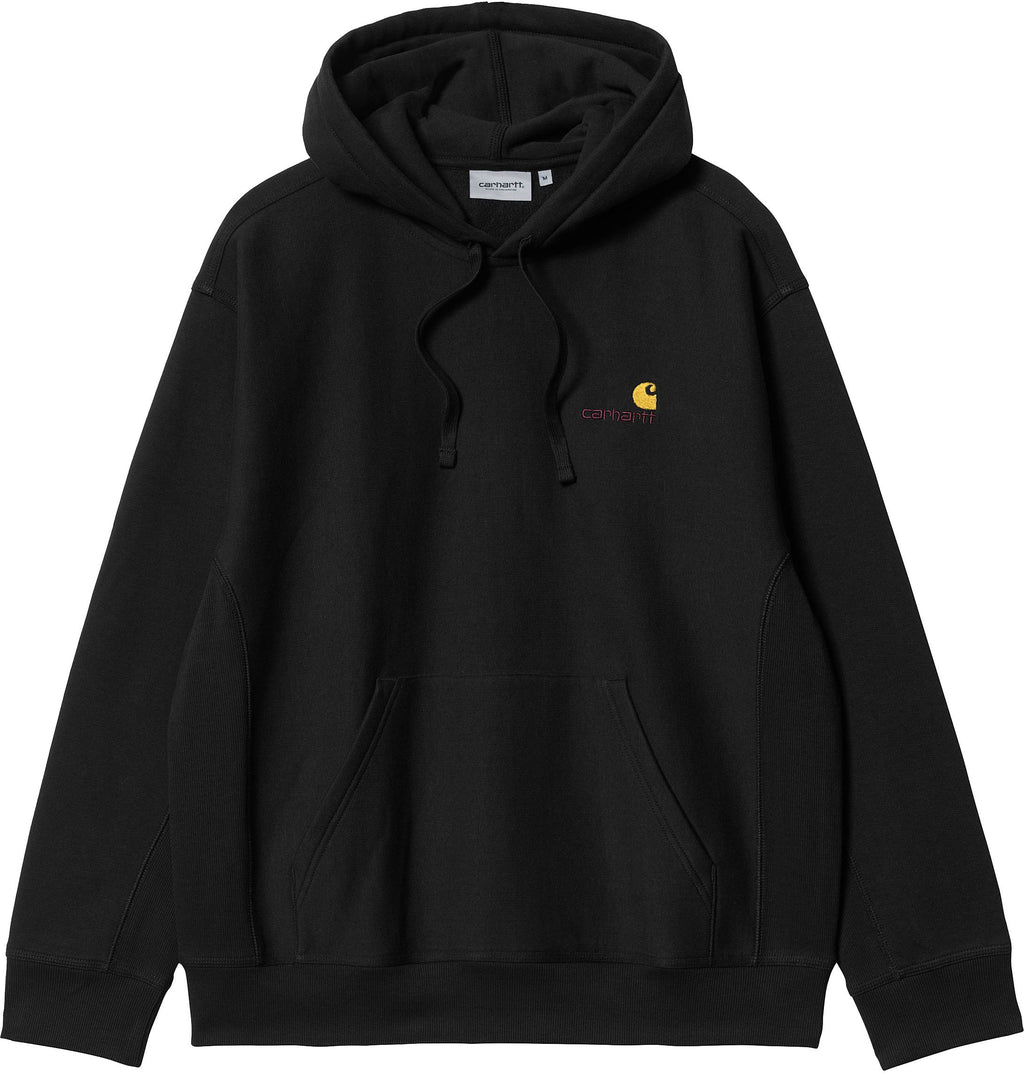 Carhartt Wip Felpa Hooded American Script Sweat Black Uomo - 1