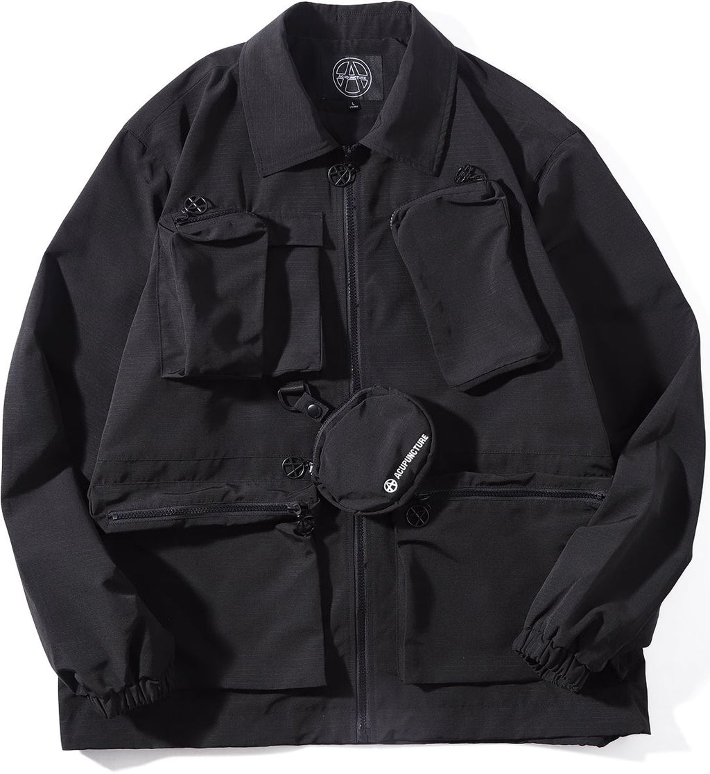 Acupuncture Giacca Cargo Jacket Black Uomo - 1