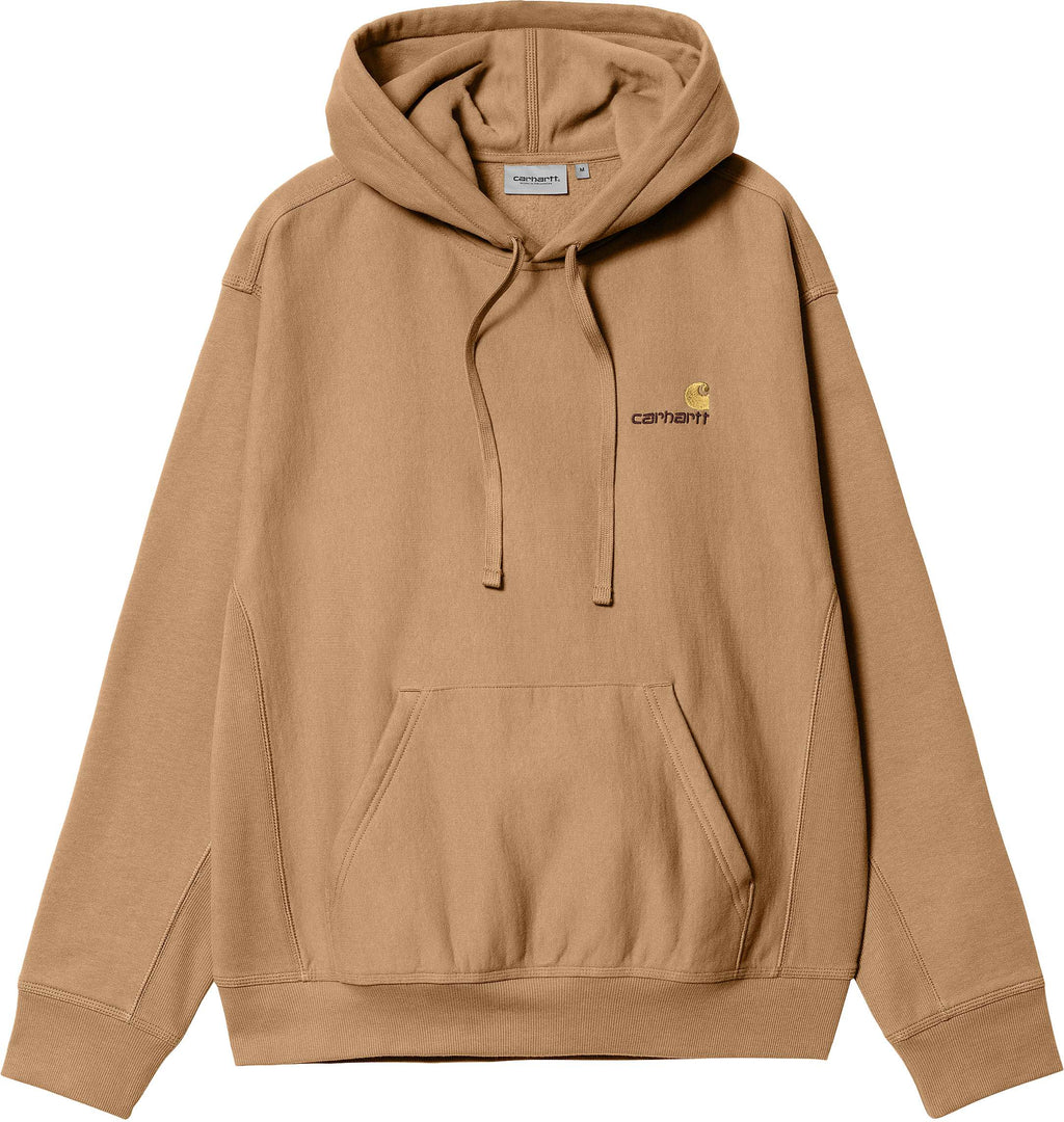 Carhartt Wip Felpa Hooded American Script Sweat Peanut Uomo - 1