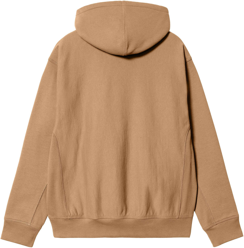 Carhartt Wip Felpa Hooded American Script Sweat Peanut Uomo - 2