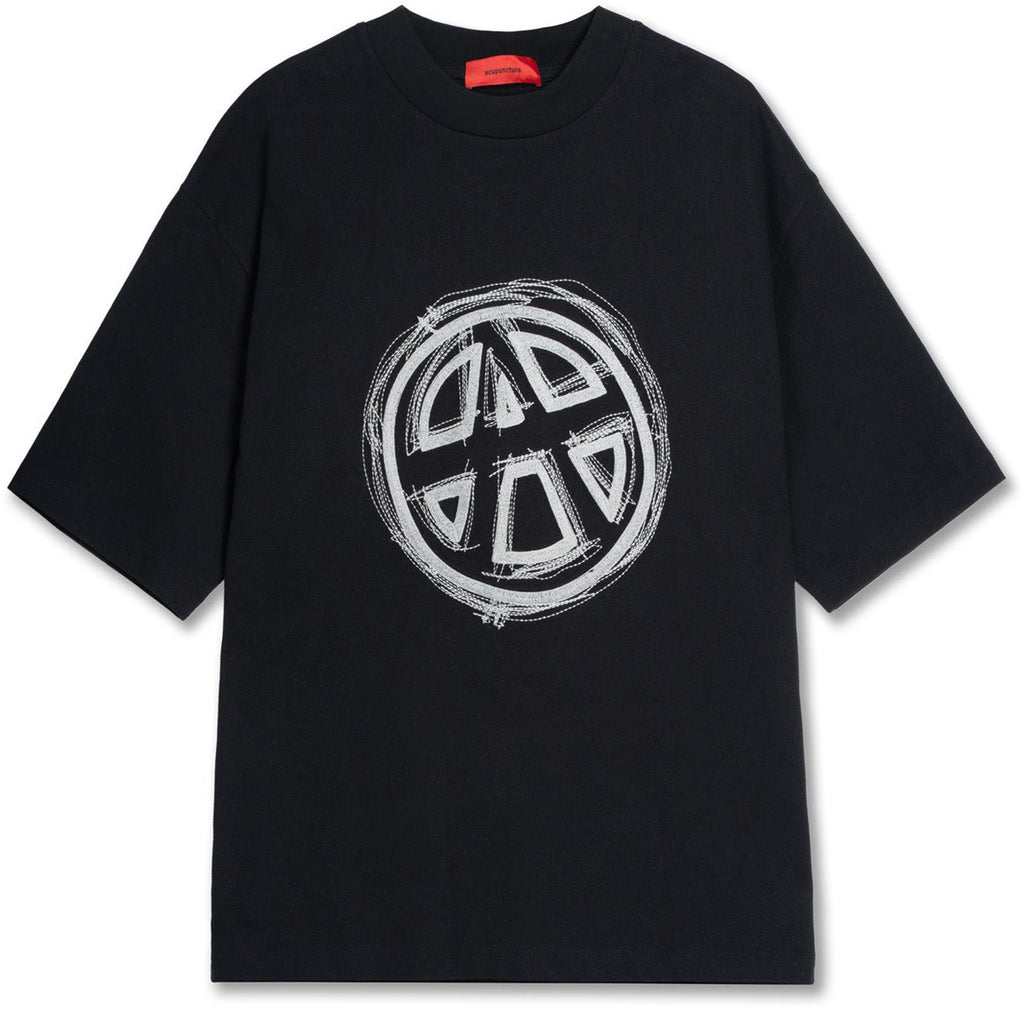 Acupuncture T-shirt Emblem Tshirt Black Uomo - 1