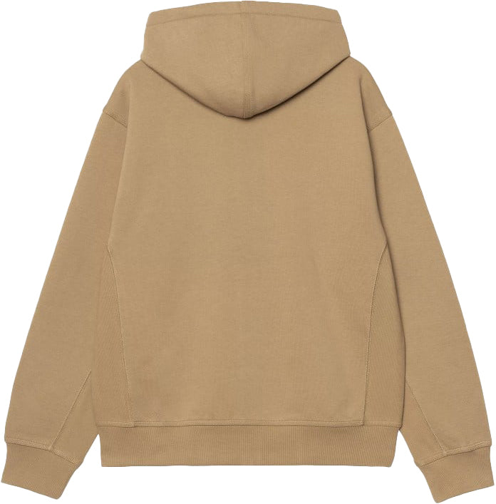 Carhartt Wip Felpa Hooded American Script Jacket Peanut Uomo - 2
