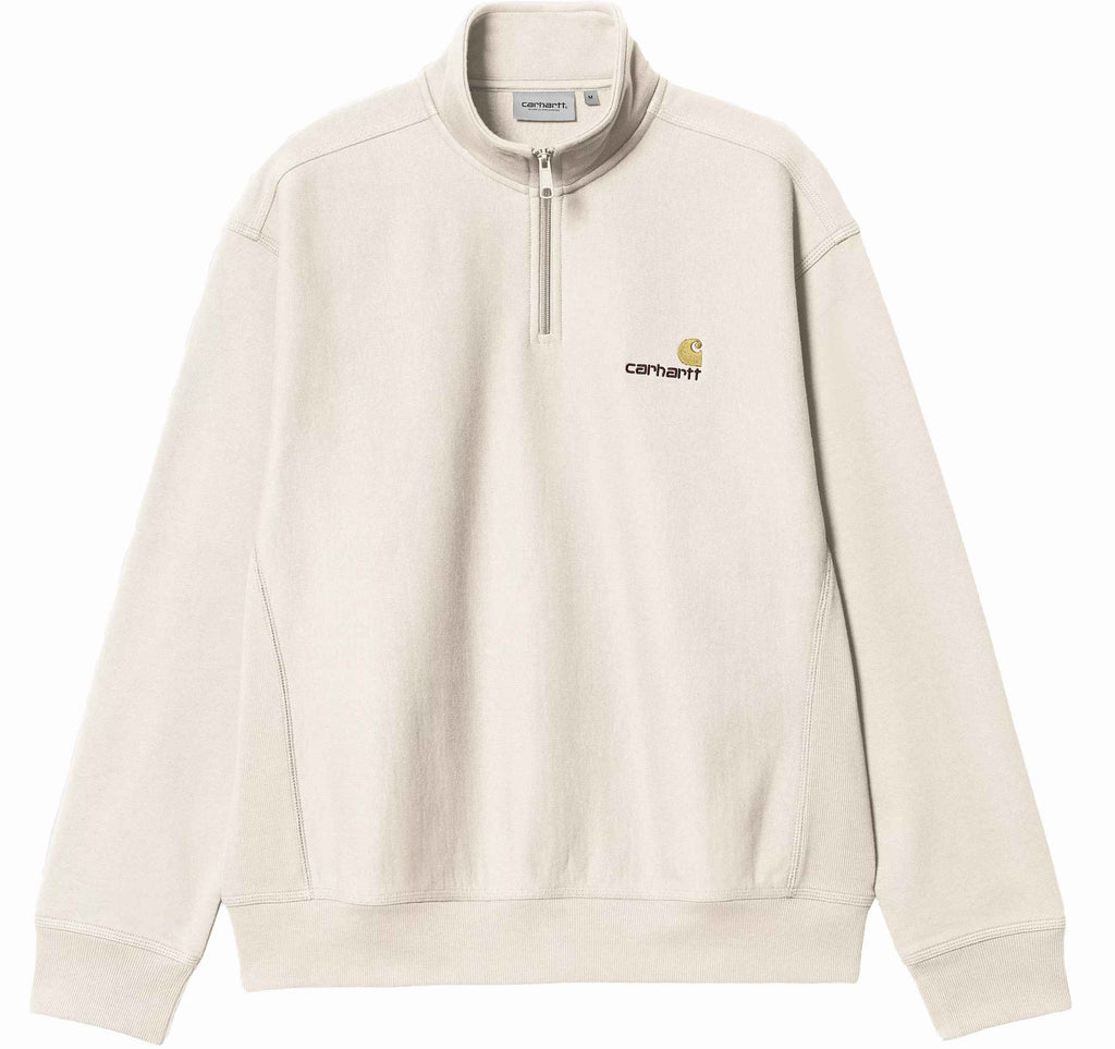 Carhartt Wip Felpa Half Zip American Script Sweat Moonbeam Uomo - 1