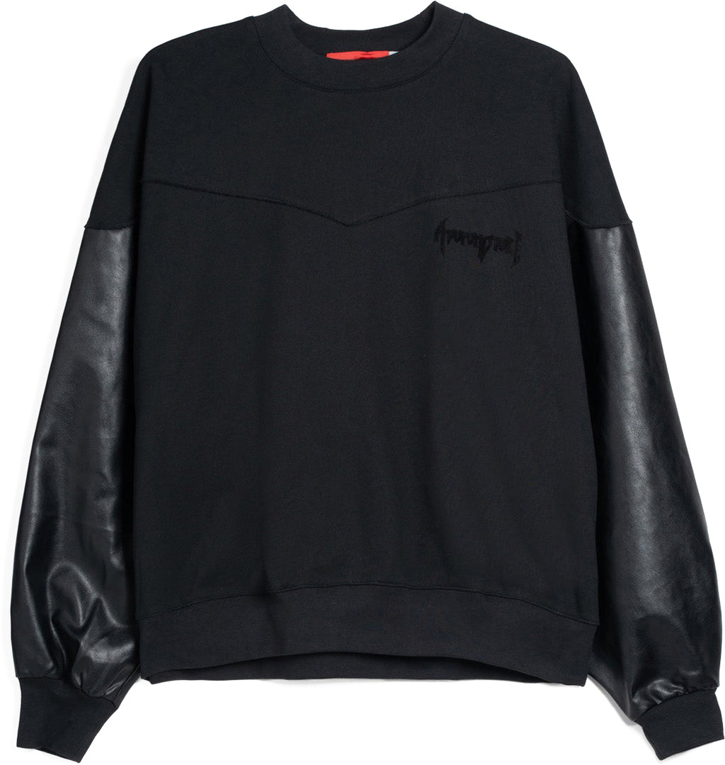 Acupuncture Felpa Label Crewneck Black Uomo - 1