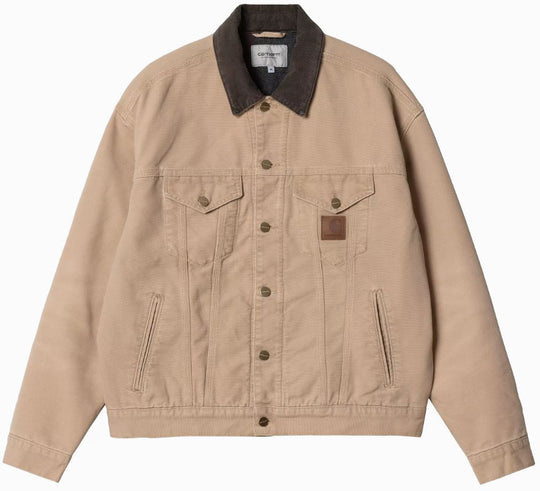 Carhartt Wip Giacca Dayton Trucker Jacket Dusty H Brown Tobacco Stone Canvas Uomo Tobaccostone