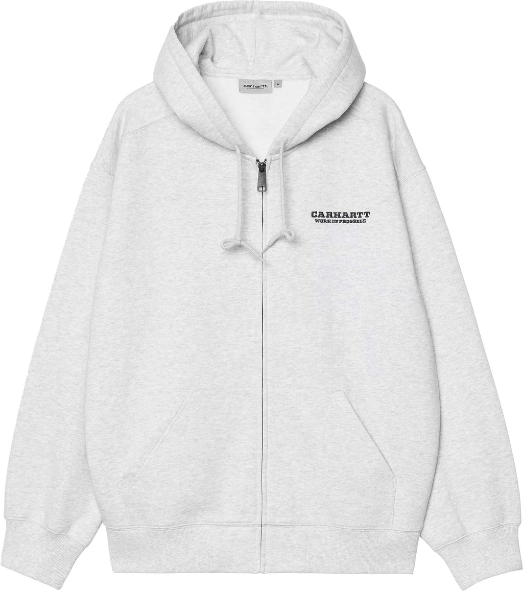 Carhartt Wip Felpa Hooded Runaway Sweat Jacket Ash Heather Malachite Stoe Washed Ashheather Uomo - 2