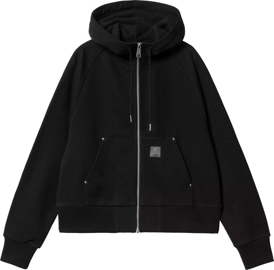 Carahrtt Wip Felpa W Hooded Eldon Jacket Black Carhartt Wip Donna