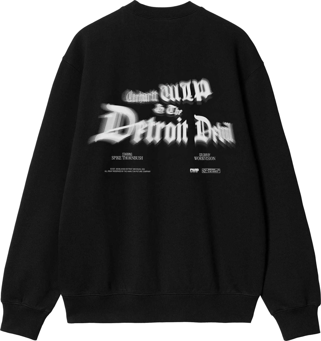 Carhartt Wip Felpa Greatest Flicks Sweat Black Uomo - 1