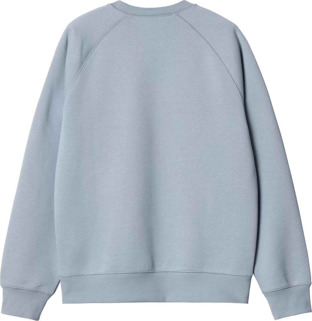 Carhartt Wip Felpa Chase Sweat Frosted Blue Gold Frostedblue Uomo - 2