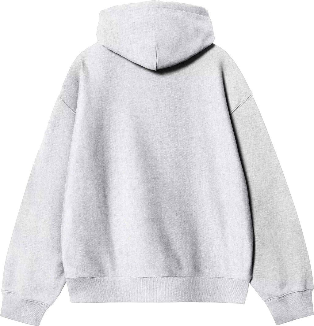 Carhartt Wip Felpa Hooded Label Script Sweat Ash Heather Ashheather Uomo - 2