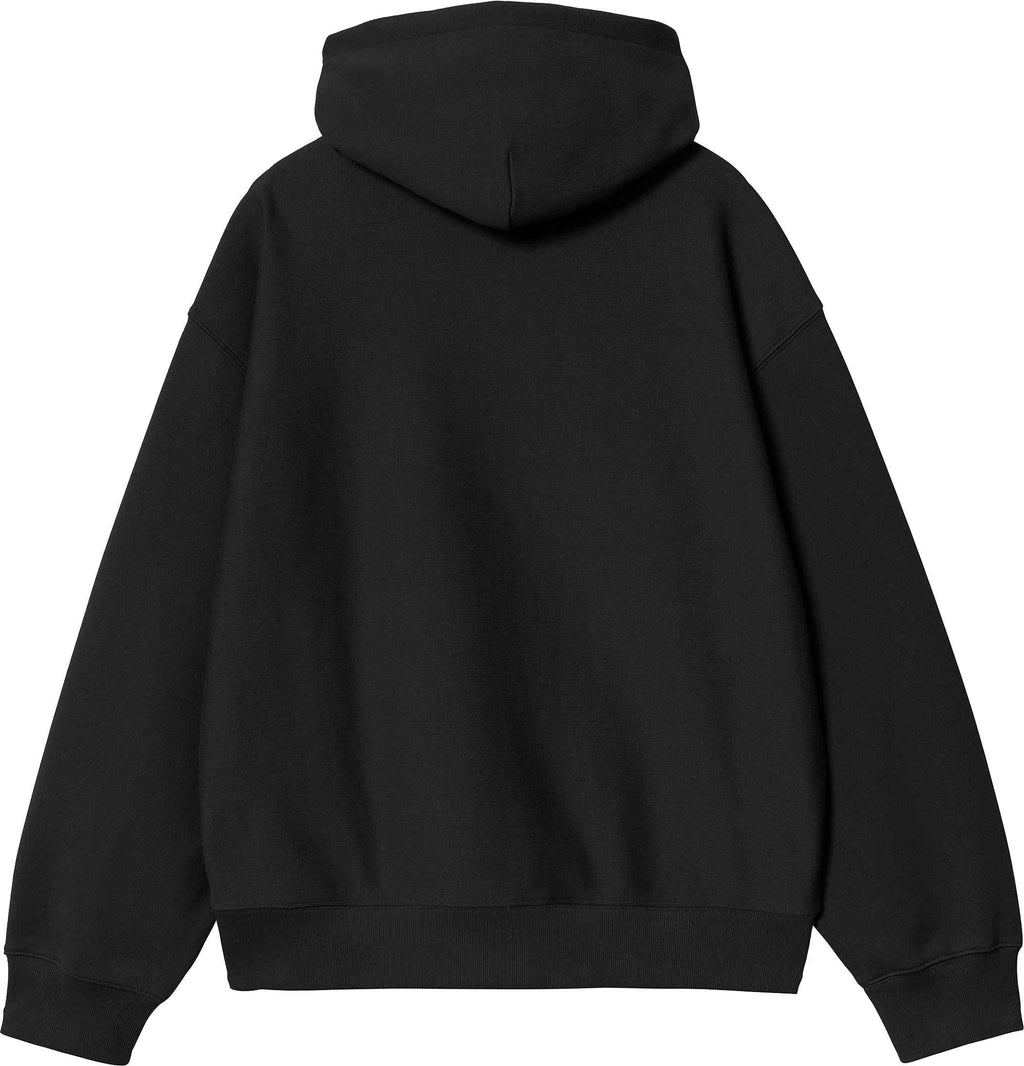 Carhartt Wip Felpa Hooded Label Script Sweat Black Uomo - 2